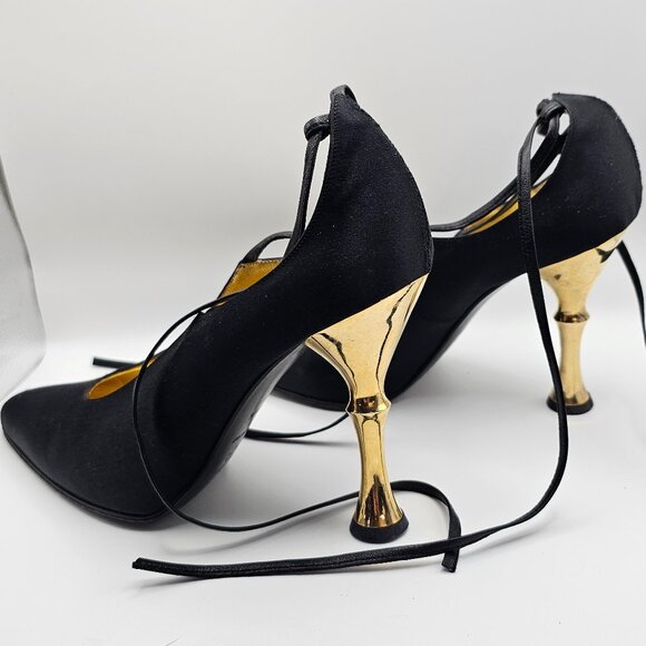 Bernard Figueroa Black Sculptural Stiletto Heels – Size 37.5 (US 7.5) - Picture 6 of 8